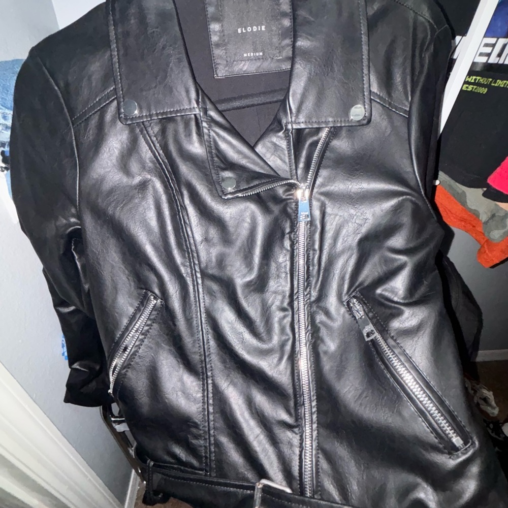 Elodie Classic Black Leather Jacket